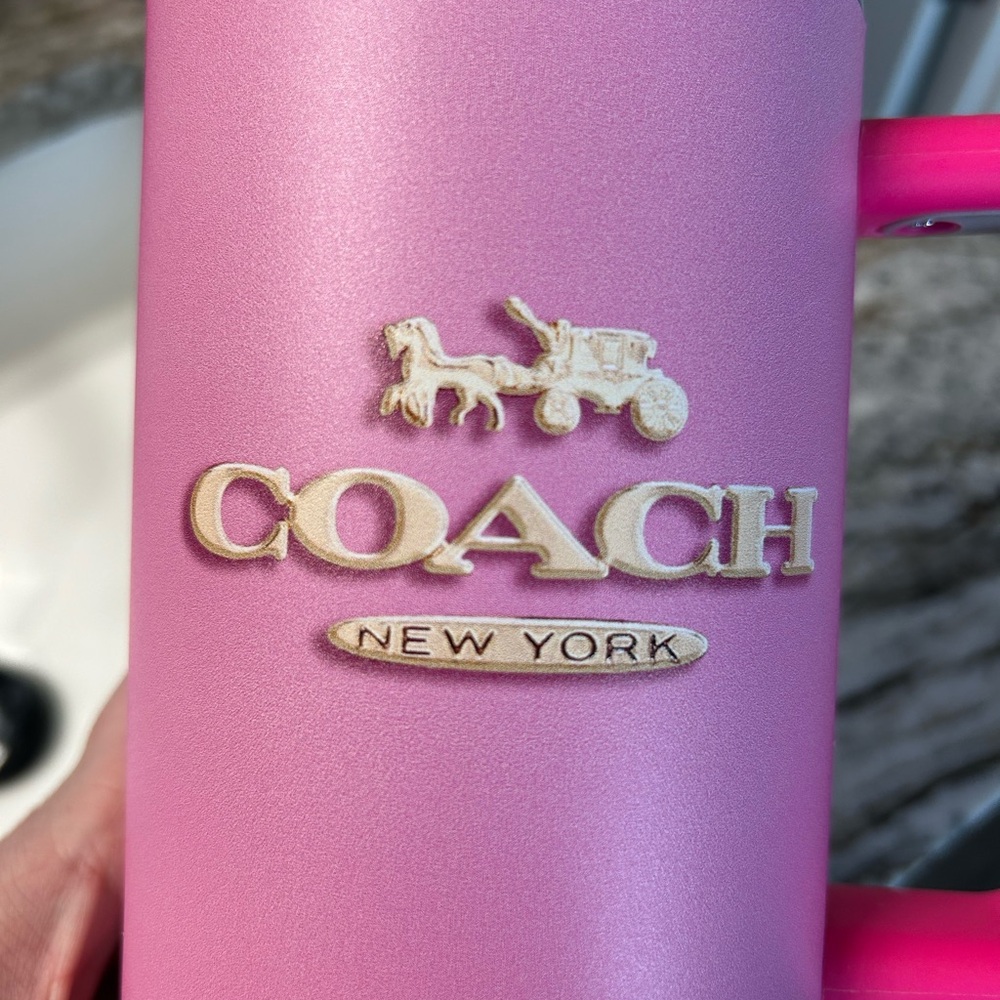 Pink and Multicolor Patterned Mug - Picture 2 of 3
